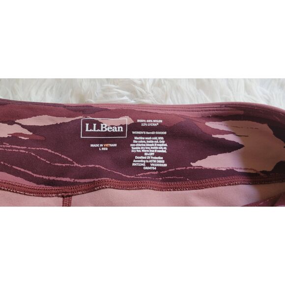 L.L. Bean Sz L Boundless Performance Lycra-Black-Tech Cropped Leggings UPF50+ Pr - Picture 4 of 5